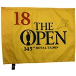 Henrik Stenson Signed 2016 The Open Championship at Royal Troon Flag JSA ALOA