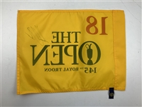 Henrik Stenson Signed 2016 The Open Championship at Royal Troon Flag JSA ALOA
