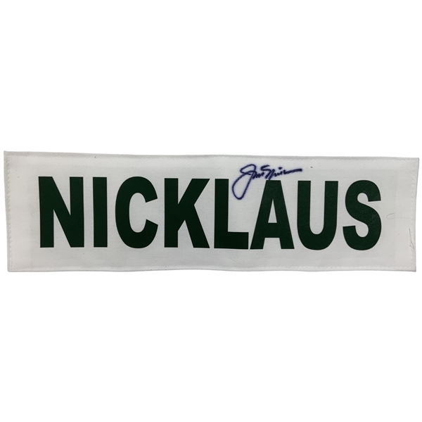 Jack Nicklaus Signed Jack Nicklaus Masters Nameplate JSA ALOA