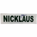 Jack Nicklaus Signed Jack Nicklaus Masters Nameplate JSA ALOA