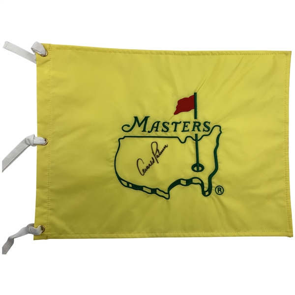 Arnold Palmer Signed Undated Masters Tournament Embroidered Flag JSA ALOA