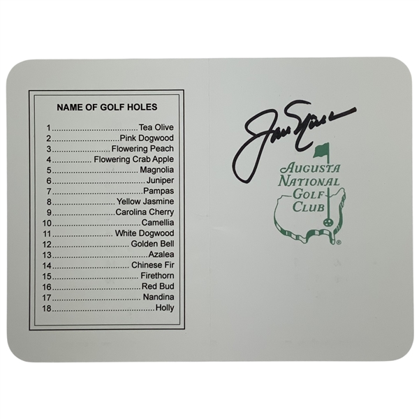 Jack Nicklaus Signed Augusta National Scorecard JSA ALOA