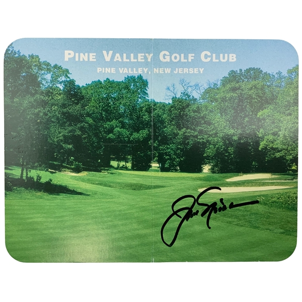 Jack Nicklaus Signed Pine Valley Scorecard JSA ALOA