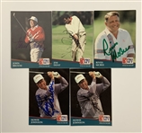 Large Collection of (65) Signed 1991 Pro Set PGA Tour Golf Cards JSA ALOA