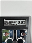 2014 SP Game Used Golf Tour Gear Quad Blue Tiger Woods, Jack Nicklaus, Arnold Palmer & Rory McIlroy (RC) SSP #6/8 Card SGC 8.5