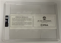 Tiger Woods' Actual 2013 PGA Championship w/ Brooks Koepka Marker Official Signed Scorecard - PSA/DNA Mint