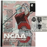 Tiger Woods Signed 1995 NCAA Division I Mens Golf Championships Tournament Program JSA #XX21530