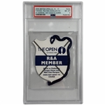 2005 British Open R&A Member Clubhouse Pass Tiger Woods 10th Major Win PSA 8 NM-MT