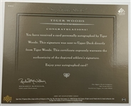 2005 Upper Deck SP Signature Golf Signature Shots Tiger Woods Signed Card 30/50 BW4