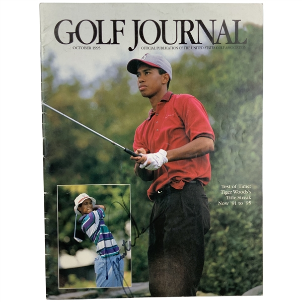 Tiger Woods Signed October 1995 Golf Journal Magazine JSA ALOA
