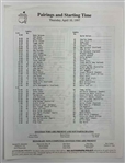 Tiger Woods Signed 1997 Masters Journal w/Pairing Sheet Set JSA ALOA