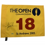 Tiger Woods Signed 2005 Open Championship at St. Andrews Flag Upper Deck Authenticated