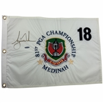 Tiger Woods Signed 1999 PGA Championship at Medinah Flag Upper Deck Authenticated
