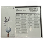 Appleby & Woods Signed 2009 Buick Open Program & Pairing Sheets JSA ALOA