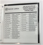 Appleby & Woods Signed 2009 Buick Open Program & Pairing Sheets JSA ALOA