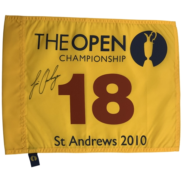 Louis Oosthuizen Signed 2010 Open Championship St Andrews Flag JSA ALOA