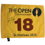 Louis Oosthuizen Signed 2010 Open Championship St Andrews Flag JSA ALOA