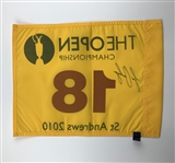Louis Oosthuizen Signed 2010 Open Championship St Andrews Flag JSA ALOA