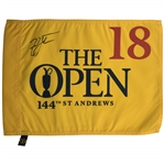 Zach Johnson Signed 2015 144th Open Championship St Andrews Flag JSA ALOA
