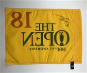 Zach Johnson Signed 2015 144th Open Championship St Andrews Flag JSA ALOA