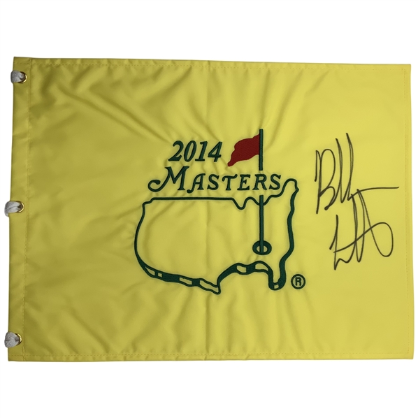 Bubba Watson Signed 2014 Masters Tournament Embroidered Flag JSA ALOA