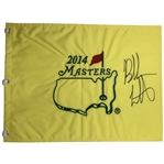 Bubba Watson Signed 2014 Masters Tournament Embroidered Flag JSA ALOA