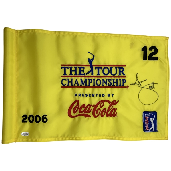 Adam Scott Signed 2006 The Tour Championship Event Used Golf Pin Flag Hole 12 JSA #CM67225