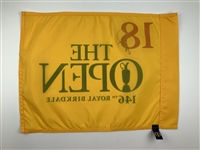 Jordan Spieth Signed 2017 Open Championship at Royal Birkdale Flag JSA ALOA
