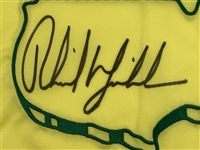 Phil Mickelson Signed 2010 Masters Tournament Embroidered Flag JSA ALOA