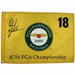 Phil Mickelson Signed 2005 PGA Championship at Baltusrol Flag JSA ALOA