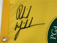 Phil Mickelson Signed 2005 PGA Championship at Baltusrol Flag JSA ALOA
