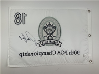 Padraig Harrington Signed 2008 PGA Championship at Oakland Hills Flag JSA ALOA