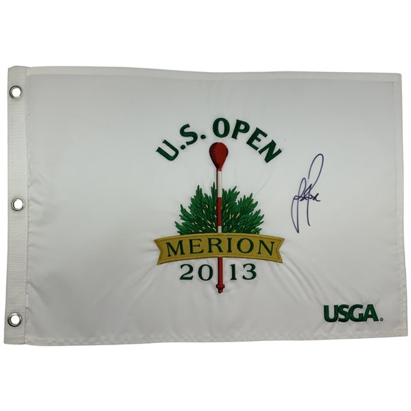 Justin Rose Signed 2013 US Open at Merion Flag JSA ALOA