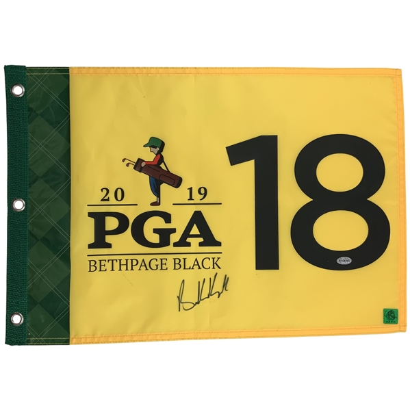 Brooks Koepka Signed 2019 PGA Championship at Bethpage Black Flag JSA #K704395