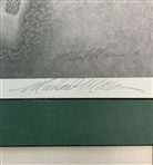 Palmer, Sarazen, Nelson & Crenshaw Cut Signatures With The Masters Commemorative Print JSA ALOA