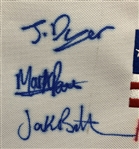 Dual-Team Signed 2021 Walker Cup at Seminole Embroidered Flag JSA ALOA