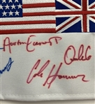 Dual-Team Signed 2021 Walker Cup at Seminole Embroidered Flag JSA ALOA