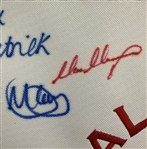 Dual-Team Signed 2021 Walker Cup at Seminole Embroidered Flag JSA ALOA