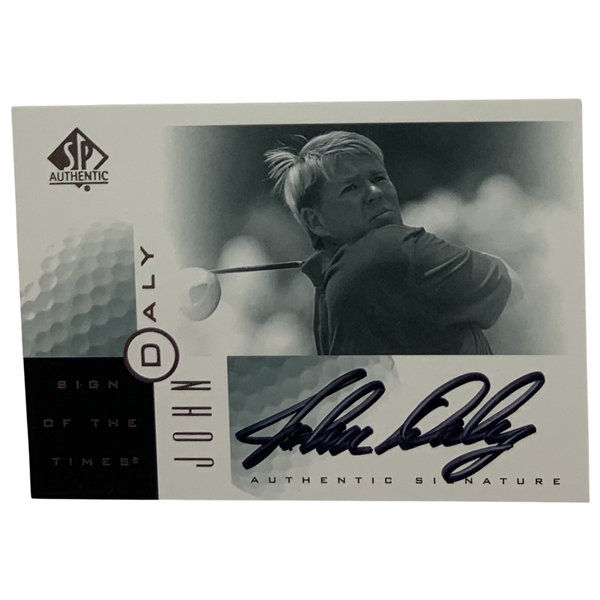 2001 Upper Deck SP Authentic Golf Sign of the Times John Daly Card