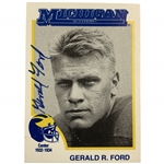 Gerald Ford Signed 1991 College Classics University of Michigan Card JSA #AC56144 
