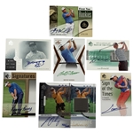 A Collection of Seven Autographed Professional Golf Trading Cards Including Gary Woodland and Louis Oosthuizen