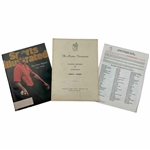 A Trio of 1997 Masters Tournament Memorabilia Items Featuring Tiger Woods