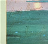 Tiger Woods, US & GB&I Teams Signed 1995 Walker Cup Poster - Framed JSA ALOA
