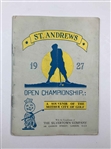 1927 Open Championship at St. Andrews Program w/ Custom Clamshell Case - Bobby Jones Win