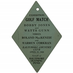 Bobby Jones 1928 Exhibition Golf Match Ticket Baltimore Country Club