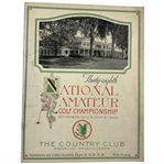 1934 US Amateur Program at The Country Club - Lawson Little "Little Slam" Victory