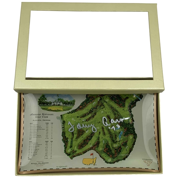 Tommy Aaron Signed Masters Tournament Augusta National Golf Club Course Map Glass Tray by Lee Wybranski JSA ALOA