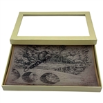 Bernhard Langer Signed Lee Wybranski Augusta National Hole 12 Masters Glass Tray in Original Box JSA ALOA