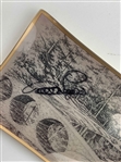 Bernhard Langer Signed Lee Wybranski Augusta National Hole 12 Masters Glass Tray in Original Box JSA ALOA