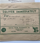 Walter Hagen's Personal Patient Information and Promotional Ephemera. The Presbyterian Hospital, ca. 1960-1965.